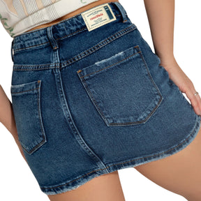 MINI SAIA BORDADA CONSCIÊNCIA 24296 - 3166 - JEANS