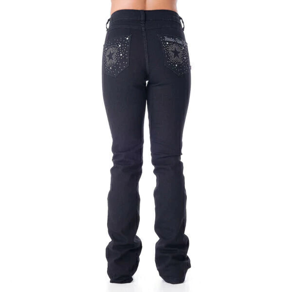 CALÇA JEANS FEMININA TEXAS FARM - 607 - TX. RODEO STAR BLACK