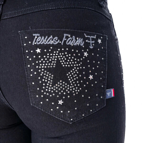 CALÇA JEANS FEMININA TEXAS FARM - 607 - TX. RODEO STAR BLACK