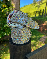 Cinto Country prata brilho Rodeo Glitter