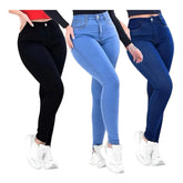 Kit 3 Calça Jeans Lycra Feminina